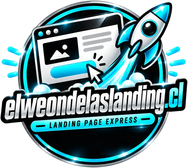elweondelaslanding.cl, Landing Page Express: un navegador con una landing page y un cohete despegando